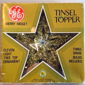 ✨SOLD✨ Vintage GE Christmas Tree Tinsel Star Topper